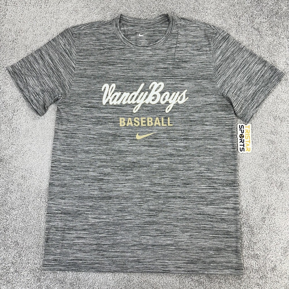Vanderbilt Commodores Baseball Shirt Mens Large Gray Nike Vandy Boys PE